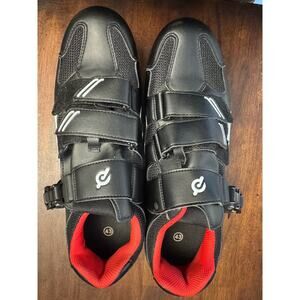 Peloton black & white cycle shoes adult size 43/ Men's 10 women's 12 with cleats